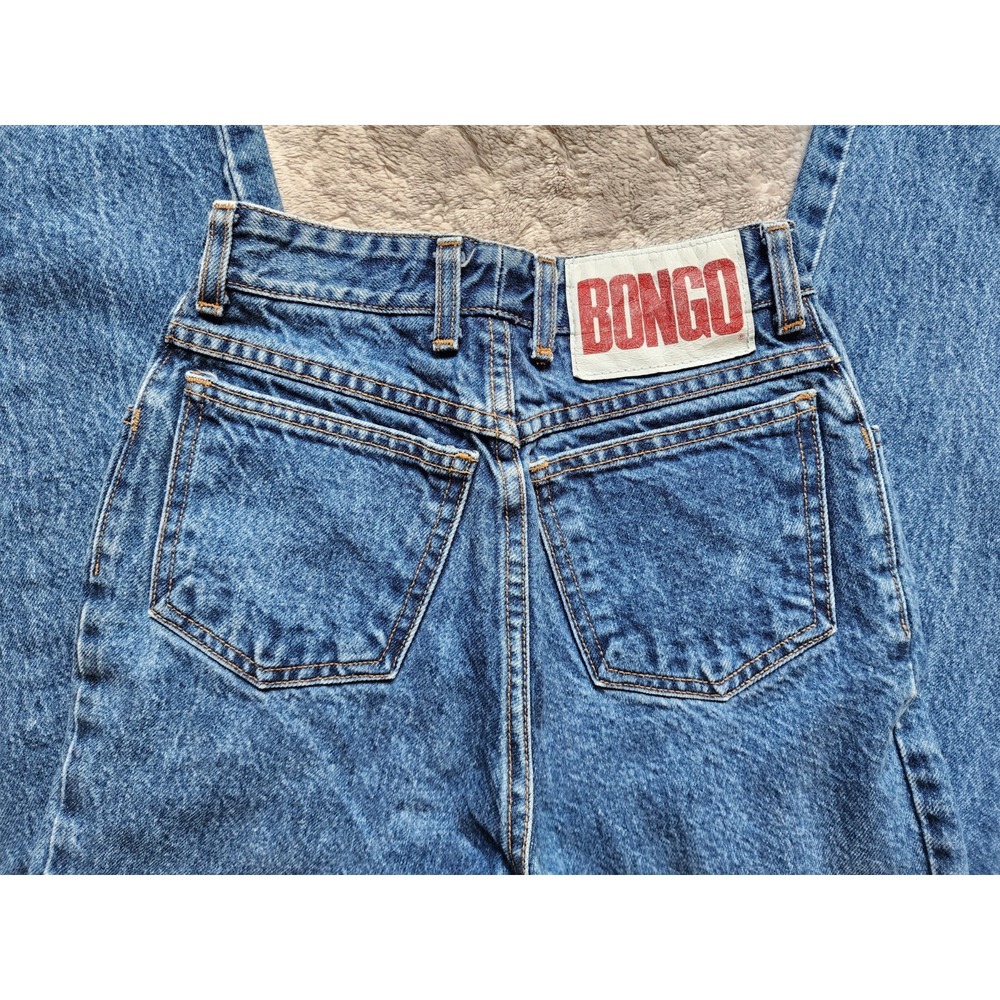 Vintage 90s Bongo High Waisted Mom Jeans Medium Wash Blue Womens Size 1 USA Made - Picture 4 of 12